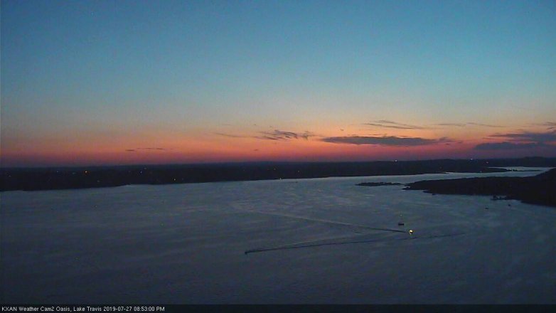 Lake Travis webcam, July 27, 2019 7:55 PM CT