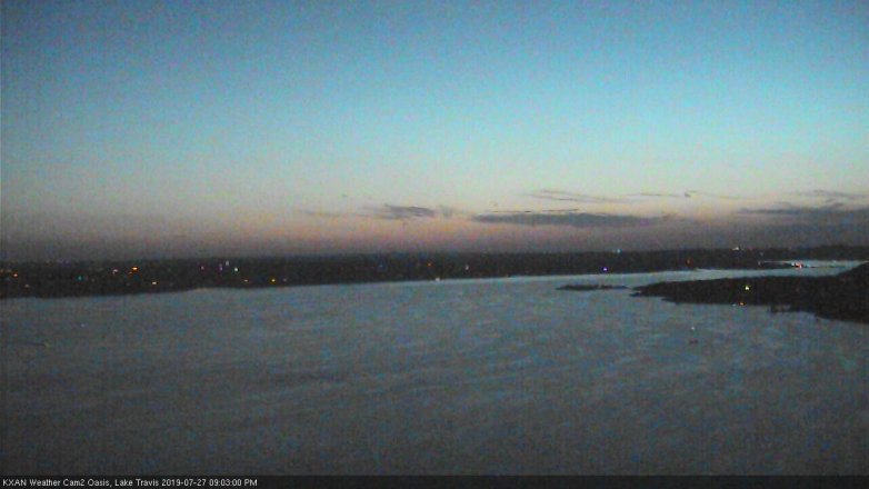 Lake Travis webcam, July 27, 2019 8:05 PM CT