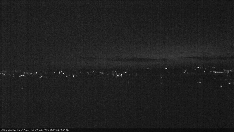 Lake Travis webcam, July 27, 2019 8:30 PM CT