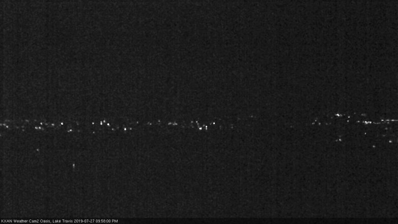 Lake Travis webcam, July 27, 2019 9:00 PM CT