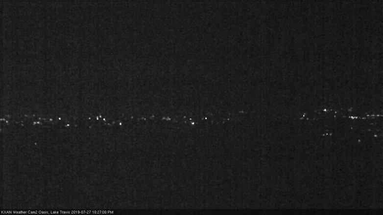 Lake Travis webcam, July 27, 2019 9:30 PM CT