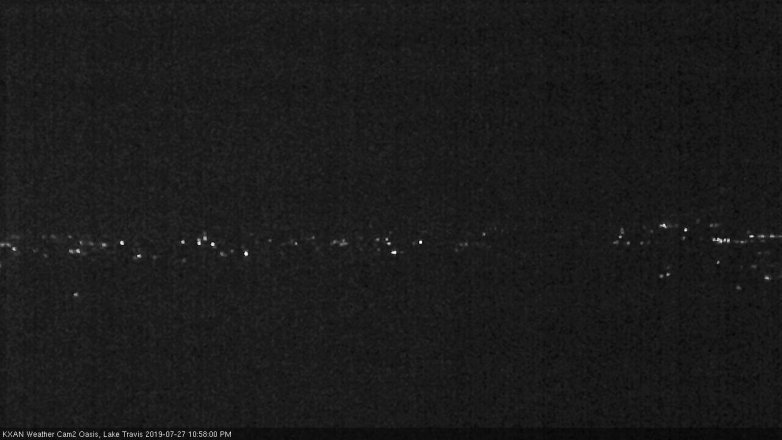Lake Travis webcam, July 27, 2019 10:00 PM CT
