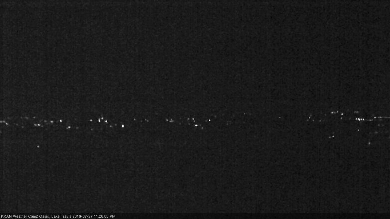 Lake Travis webcam, July 27, 2019 10:30 PM CT