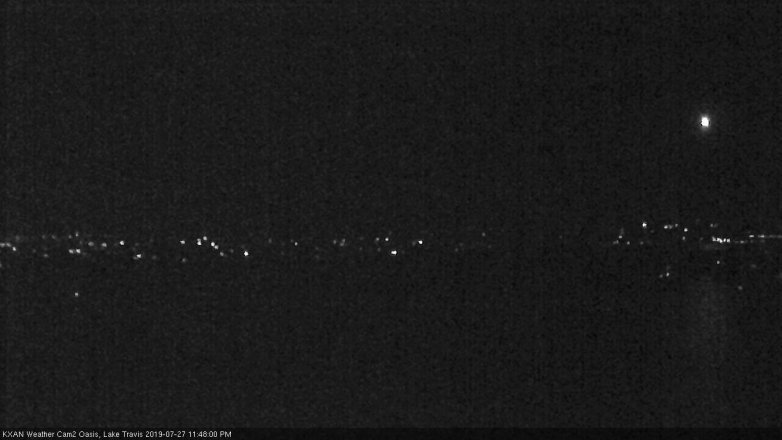 Lake Travis webcam, July 27, 2019 10:50 PM CT
