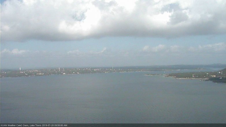 Lake Travis webcam, July 28, 2019 9:00 AM CT