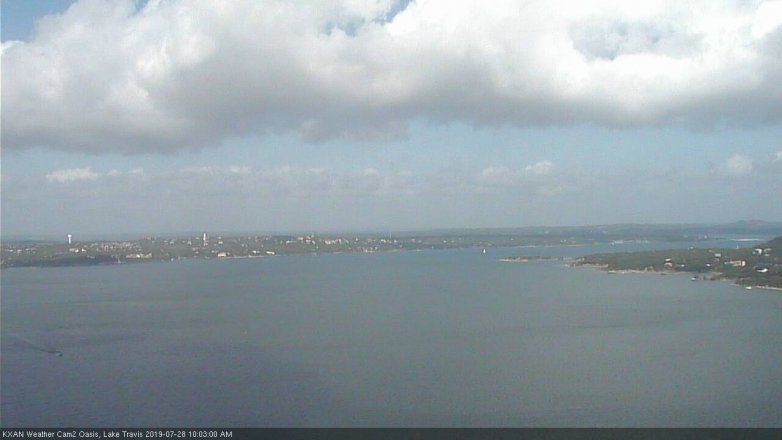 Lake Travis webcam, July 28, 2019 9:05 AM CT