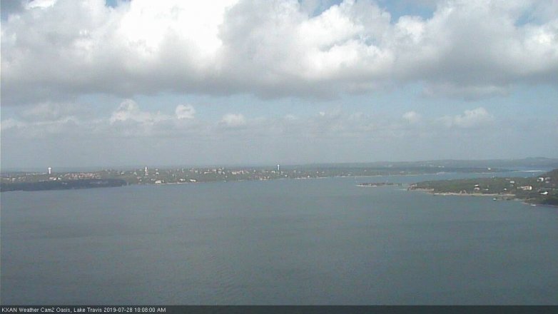 Lake Travis webcam, July 28, 2019 9:10 AM CT