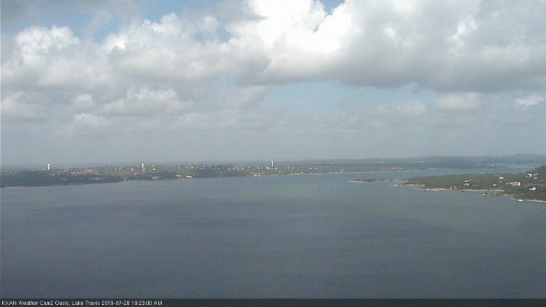 Lake Travis webcam, July 28, 2019 9:25 AM CT