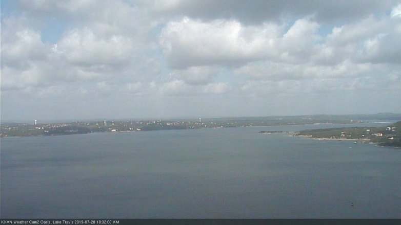 Lake Travis webcam, July 28, 2019 9:35 AM CT