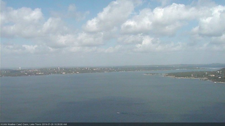Lake Travis webcam, July 28, 2019 9:40 AM CT