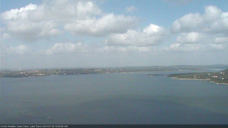 Lake Travis webcam, July 28, 2019 9:45 AM CT