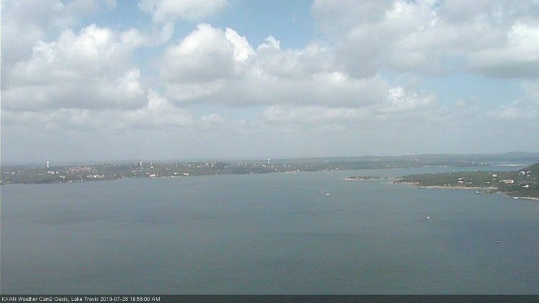 Lake Travis webcam, July 28, 2019 10:00 AM CT