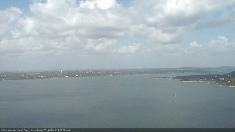 Lake Travis webcam, July 28, 2019 10:10 AM CT