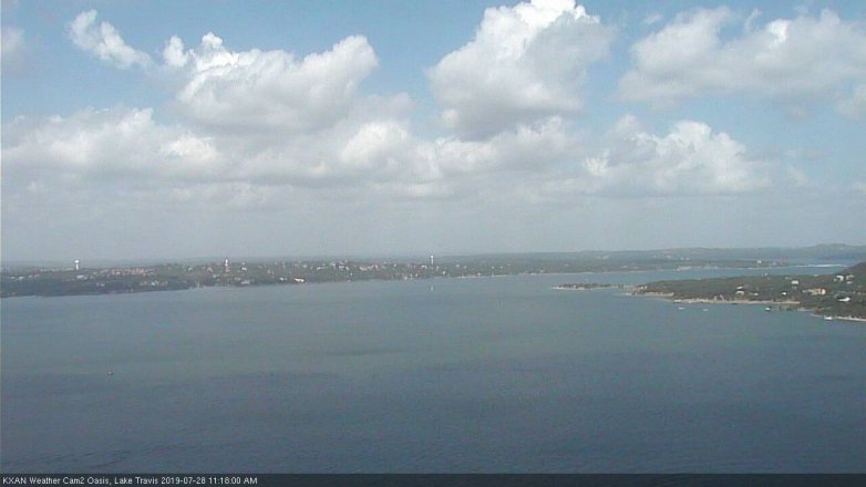 Lake Travis webcam, July 28, 2019 10:20 AM CT