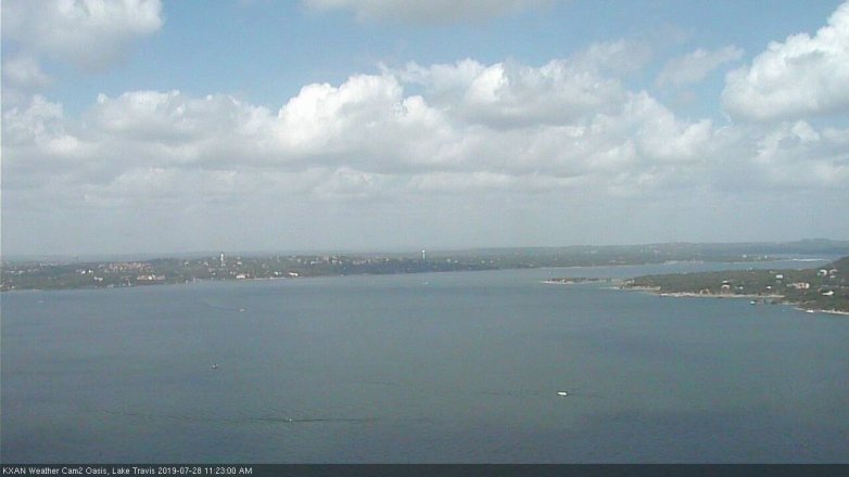 Lake Travis webcam, July 28, 2019 10:25 AM CT