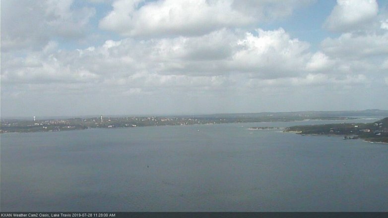Lake Travis webcam, July 28, 2019 10:30 AM CT
