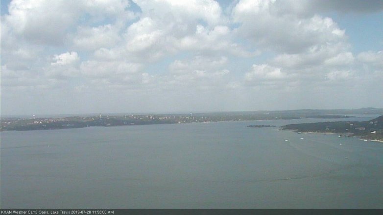 Lake Travis webcam, July 28, 2019 10:55 AM CT