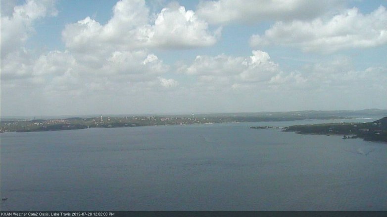 Lake Travis webcam, July 28, 2019 11:05 AM CT