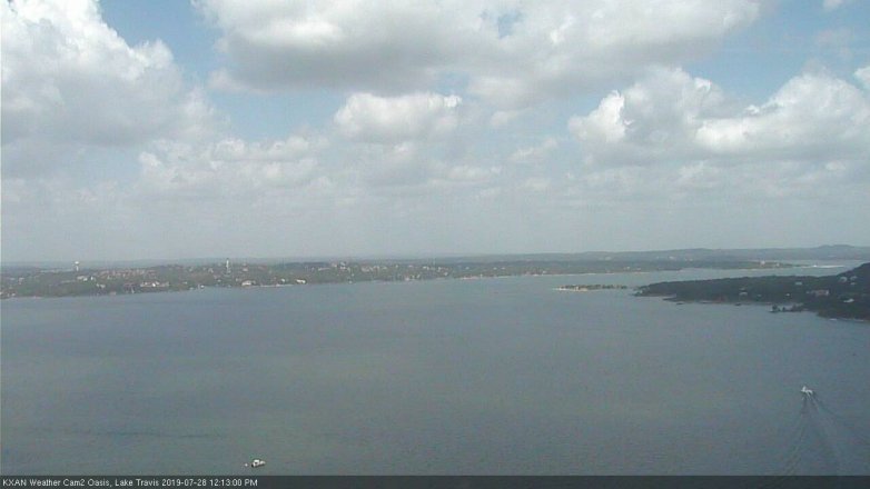 Lake Travis webcam, July 28, 2019 11:15 AM CT