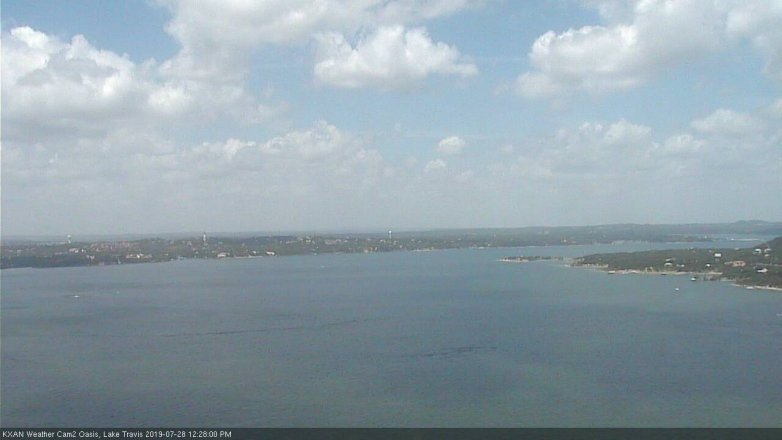 Lake Travis webcam, July 28, 2019 11:30 AM CT