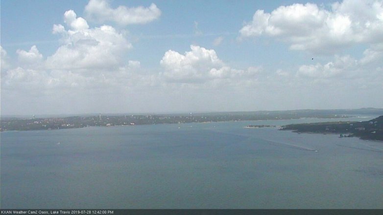 Lake Travis webcam, July 28, 2019 11:45 AM CT