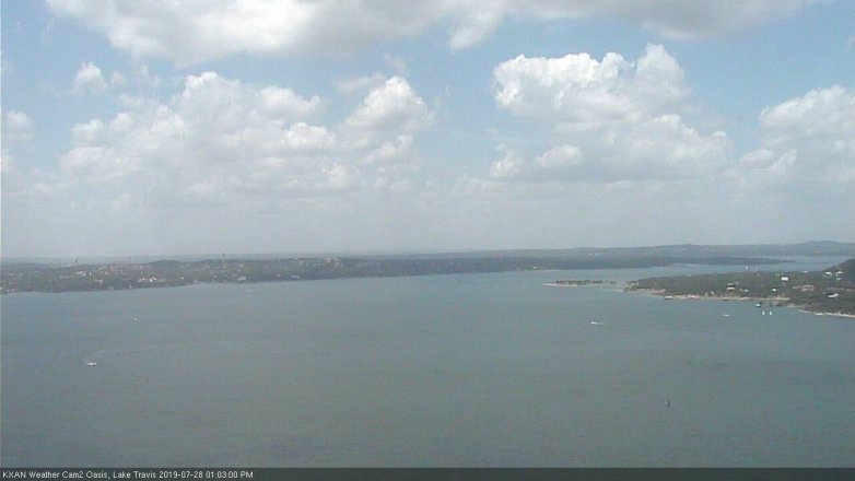 Lake Travis webcam, July 28, 2019 12:05 PM CT