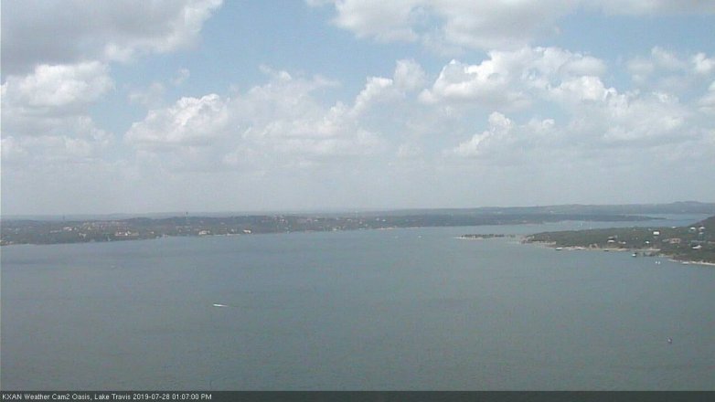 Lake Travis webcam, July 28, 2019 12:10 PM CT