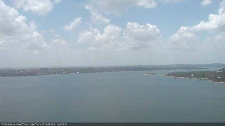 Lake Travis webcam, July 28, 2019 12:15 PM CT