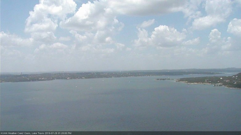 Lake Travis webcam, July 28, 2019 12:30 PM CT