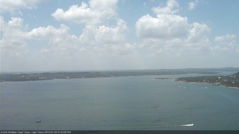 Lake Travis webcam, July 28, 2019 12:45 PM CT