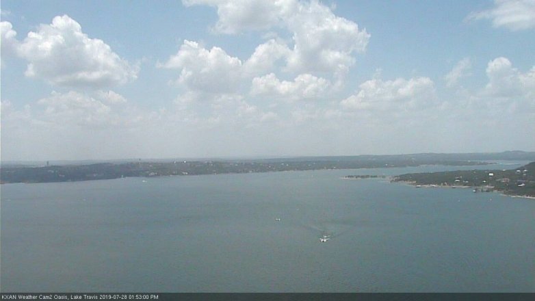 Lake Travis webcam, July 28, 2019 12:55 PM CT
