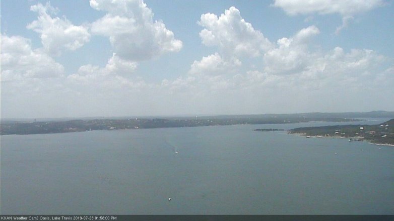 Lake Travis webcam, July 28, 2019 1:00 PM CT