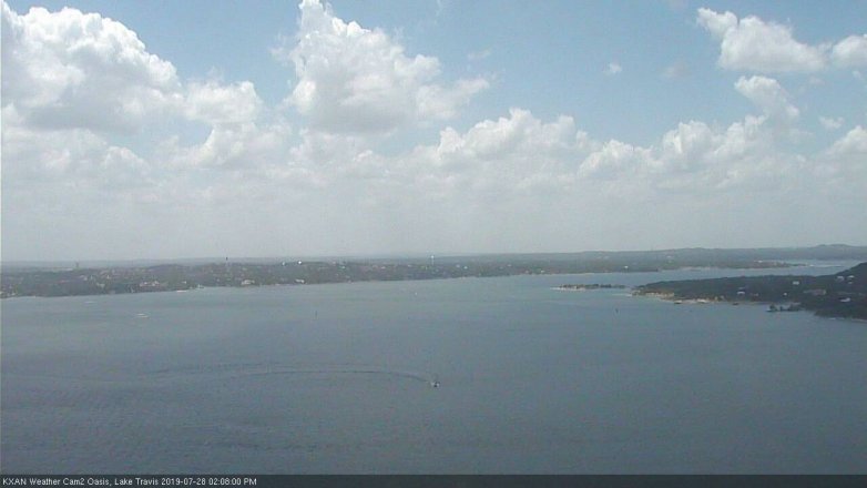 Lake Travis webcam, July 28, 2019 1:10 PM CT
