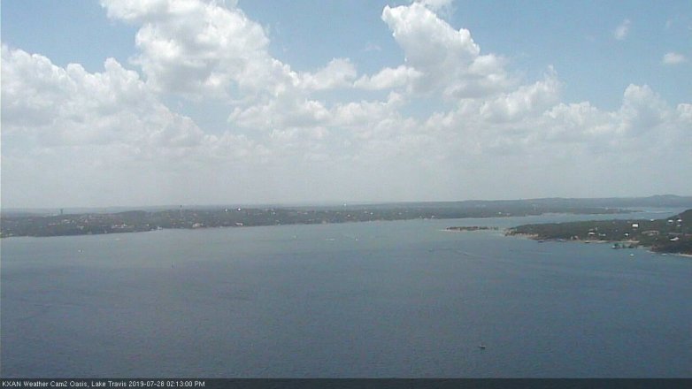 Lake Travis webcam, July 28, 2019 1:15 PM CT