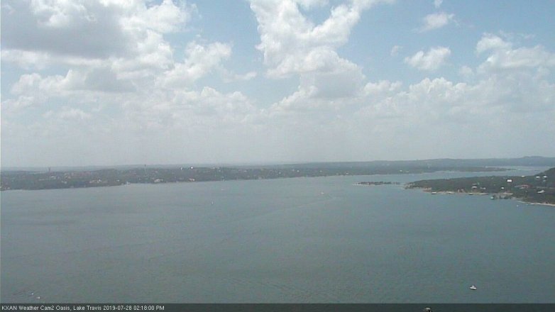 Lake Travis webcam, July 28, 2019 1:20 PM CT