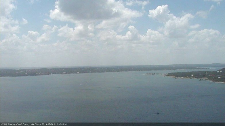 Lake Travis webcam, July 28, 2019 1:25 PM CT