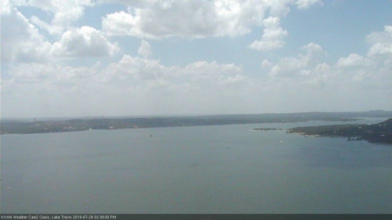 Lake Travis webcam, July 28, 2019 1:40 PM CT
