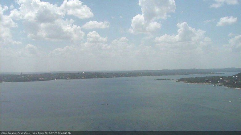 Lake Travis webcam, July 28, 2019 1:50 PM CT