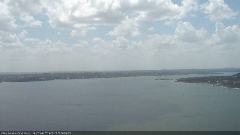 Lake Travis webcam, July 28, 2019 2:00 PM CT
