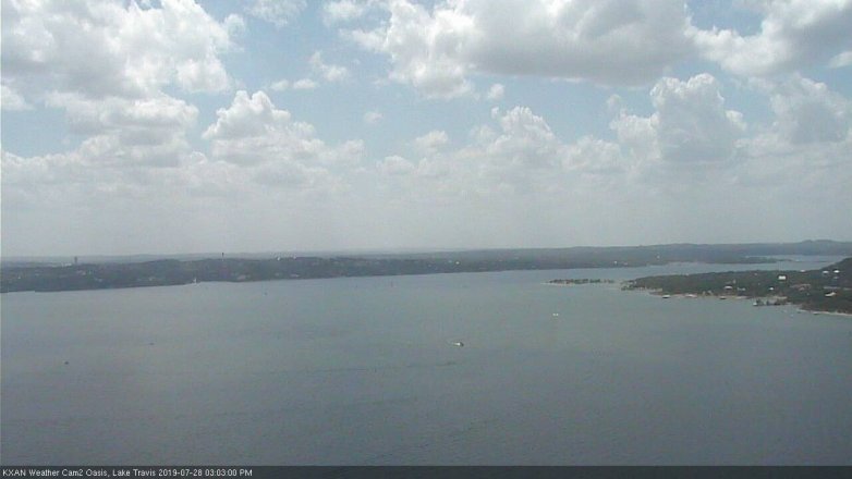 Lake Travis webcam, July 28, 2019 2:05 PM CT