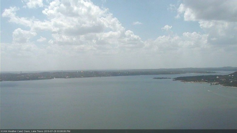 Lake Travis webcam, July 28, 2019 2:10 PM CT