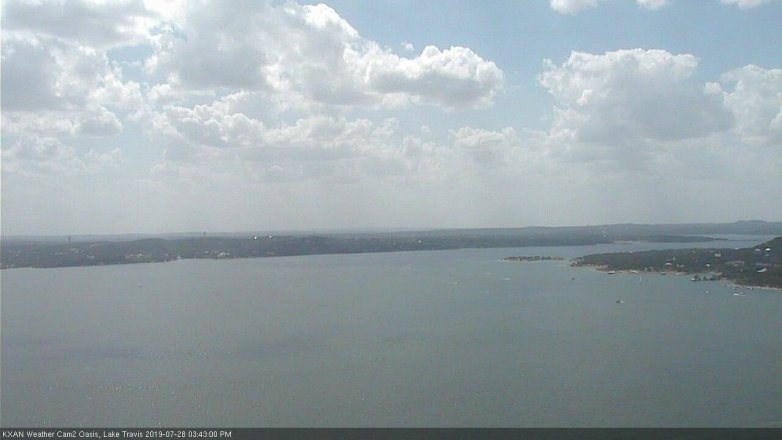 Lake Travis webcam, July 28, 2019 2:45 PM CT