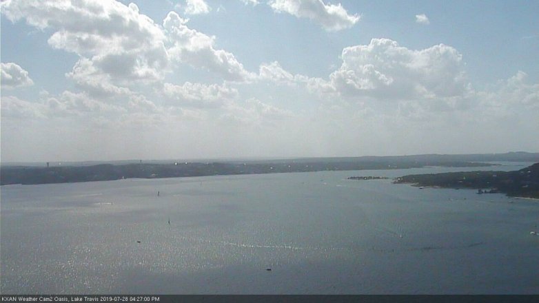 Lake Travis webcam, July 28, 2019 3:30 PM CT