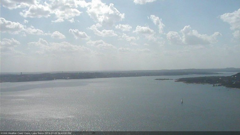 Lake Travis webcam, July 28, 2019 3:45 PM CT
