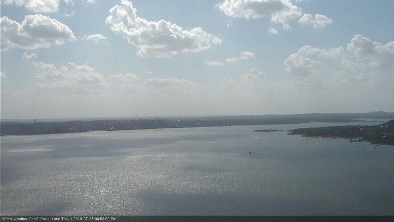 Lake Travis webcam, July 28, 2019 3:55 PM CT