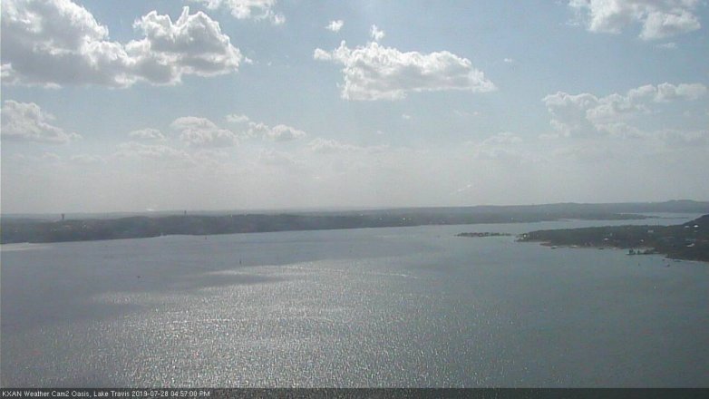 Lake Travis webcam, July 28, 2019 4:00 PM CT