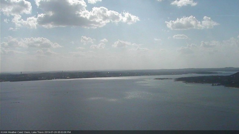Lake Travis webcam, July 28, 2019 4:05 PM CT