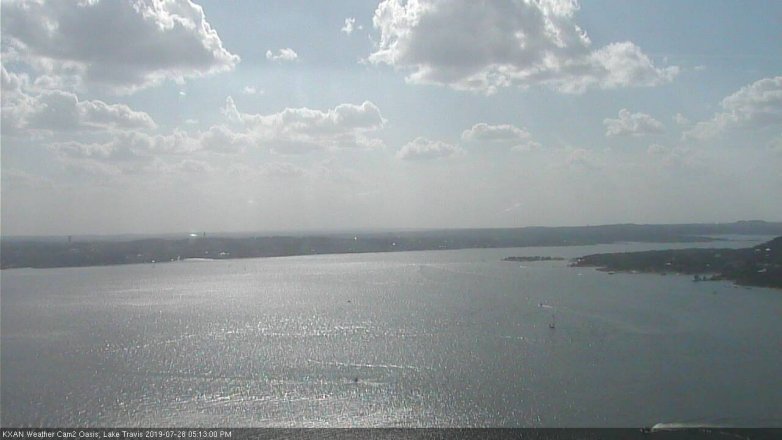 Lake Travis webcam, July 28, 2019 4:15 PM CT