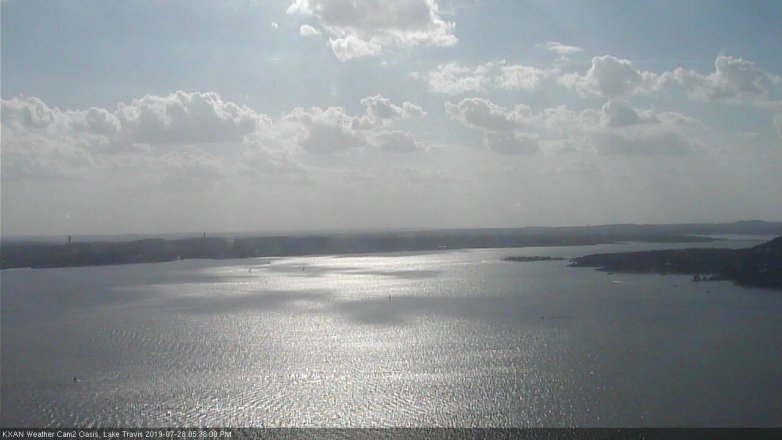 Lake Travis webcam, July 28, 2019 4:40 PM CT