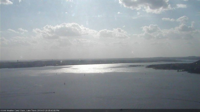 Lake Travis webcam, July 28, 2019 4:45 PM CT